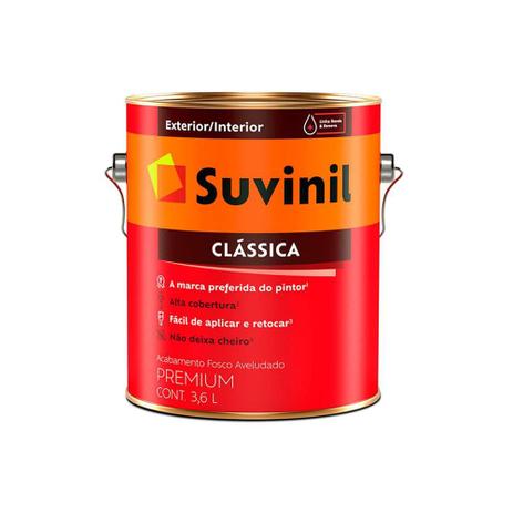 Tinta Látex Pva Branco 3,6 Litros - Suvinil Menor preço em Tinta Látex Pva Branco 3,6 Litros - Suvinil