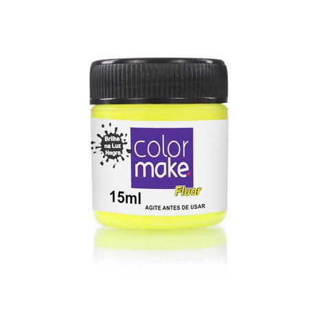 Tinta Liquida Fluorescente 15 com ML Amarelo - Color Make - Yur color make Menor preço em Tinta Liquida Fluorescente 15 com ML Amarelo - Color Make - Yur color make