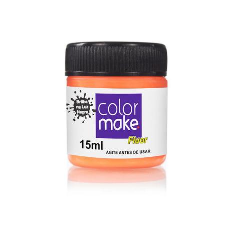 Tinta Liquida Fluorescente 15 com ML Laranja - Color Make - Yur color make Menor preço em Tinta Liquida Fluorescente 15 com ML Laranja - Color Make - Yur color make