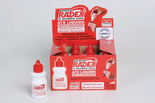 Tinta Marcador Permanente Reabastecedor 40ML Vermelho Radex Menor preço em Tinta Marcador Permanente Reabastecedor 40ML Vermelho Radex