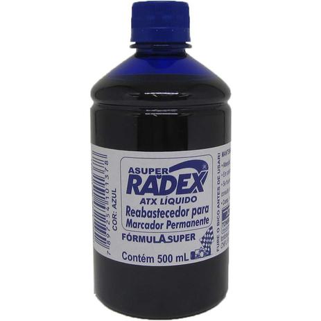 Tinta Marcador Permanente Reabastecedor 500ML AZUL (7897254104034) - Radex Menor preço em Tinta Marcador Permanente Reabastecedor 500ML AZUL (7897254104034) - Radex