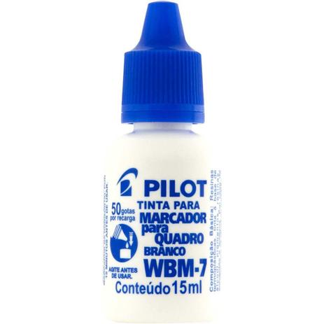 Tinta Marcador Quadro Branco Reabastecedor WBM-7 AZUL 15ML - Pilot Menor preço em Tinta Marcador Quadro Branco Reabastecedor WBM-7 AZUL 15ML - Pilot