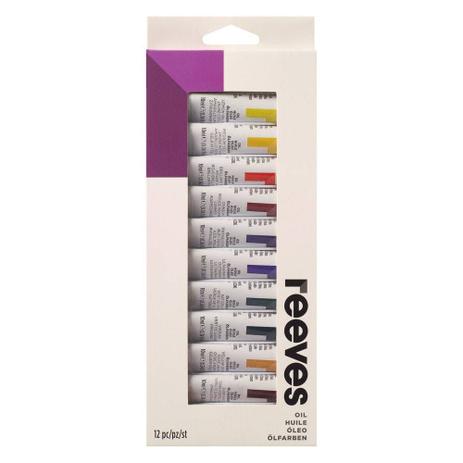 Tinta Óleo Reeves Estojo 010 ml 012 Cores 8591006 Menor preço em Tinta Óleo Reeves Estojo 010 ml 012 Cores 8591006