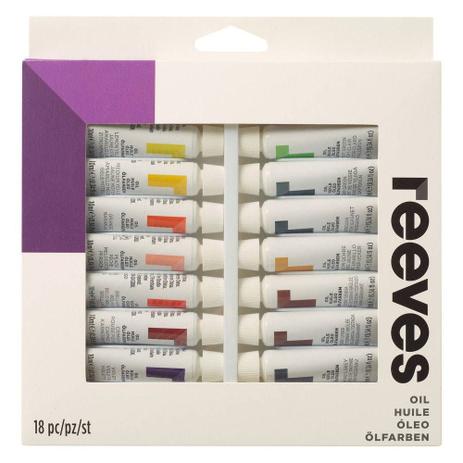 Tinta Óleo Reeves Estojo 010 ml 018 Cores 8591007 Menor preço em Tinta Óleo Reeves Estojo 010 ml 018 Cores 8591007
