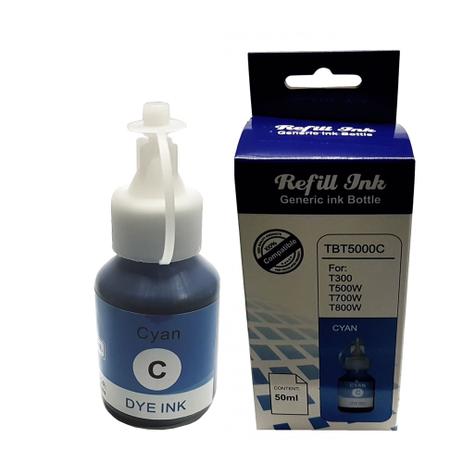 Tinta para Brother BT5001C T300 T500W T700W T800W Cyan 50ml Premium Menor preço em Tinta para Brother BT5001C T300 T500W T700W T800W Cyan 50ml Premium