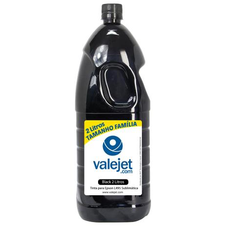 Tinta para Epson Bulk Ink L495 Sublimática Black 2 Litros Valejet Menor preço em Tinta para Epson Bulk Ink L495 Sublimática Black 2 Litros Valejet