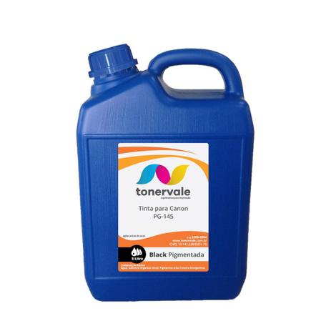 Tinta para Impressora Canon MG-2410 MG-2910 MG-3010 MG-2510 - Canon PG-145  Black Pigmentada de 5 Lit - Toner Vale - Refil de Tinta - Magazine Luiza