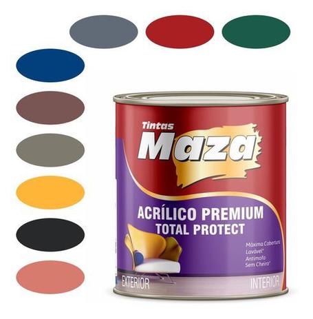 Tinta Para Parede Fosca Total Protect Lavável Antimofo 800ml - Maza