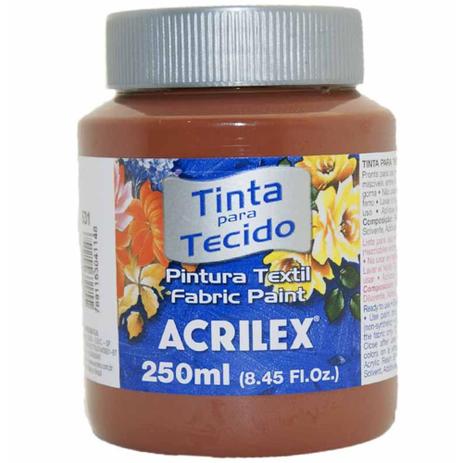 Tinta para tecido fosca 250ml 531 marrom / 3un / acrilex Menor preço em Tinta para tecido fosca 250ml 531 marrom / 3un / acrilex