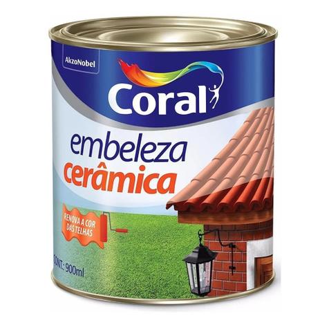 Tinta Para Telhas e Tijolos Embeleza Cerâmica Coral 900ml Menor preço em Tinta Para Telhas e Tijolos Embeleza Cerâmica Coral 900ml
