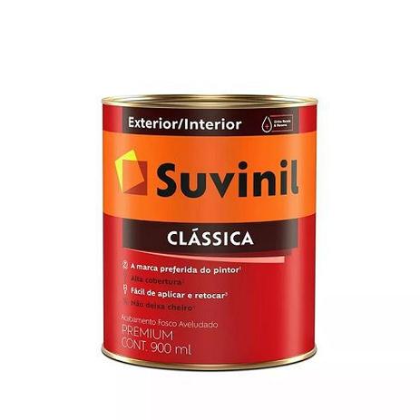 Tinta Parede Acrílico Branco Pva Fosco Suvinil Clássico 900ml Menor preço em Tinta Parede Acrílico Branco Pva Fosco Suvinil Clássico 900ml