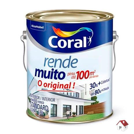 Tinta Parede Rende Muito Coral Branco Gelo 3,6 L Pinta 100M2 Menor preço em Tinta Parede Rende Muito Coral Branco Gelo 3,6 L Pinta 100M2