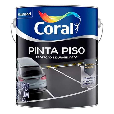 Tinta pinta piso azul 3,6l - CORAL Menor preço em Tinta pinta piso azul 3,6l - CORAL