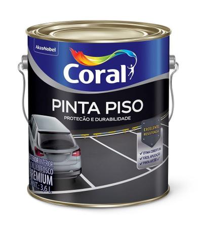 Tinta Pinta Piso Coral Premium Cinza Escuro Galão 3,6 Litros Menor preço em Tinta Pinta Piso Coral Premium Cinza Escuro Galão 3,6 Litros