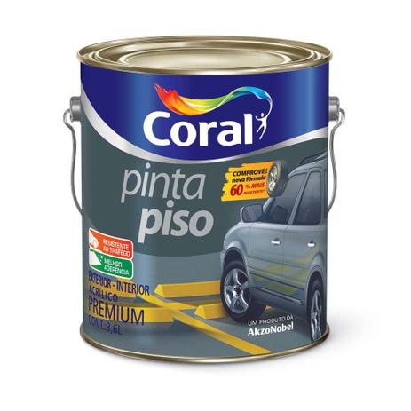 Tinta Pinta Piso fosco verde quadra 3,6L Coral Menor preço em Tinta Pinta Piso fosco verde quadra 3,6L Coral