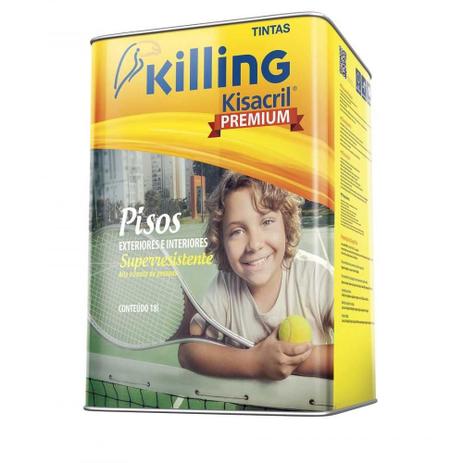 Tinta Piso Acrilica Kisacril 18.0lt Preto - KILLING S.A. TINTAS E ADESIVOS Menor preço em Tinta Piso Acrilica Kisacril 18.0lt Preto - KILLING S.A. TINTAS E ADESIVOS