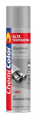 Tinta Spray Alta Temperatura Aluminio Chemicolor 350ml Menor preço em Tinta Spray Alta Temperatura Aluminio Chemicolor 350ml