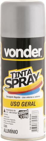 Tinta spray alumínio 200ml/110g - Vonder Menor preço em Tinta spray alumínio 200ml/110g - Vonder