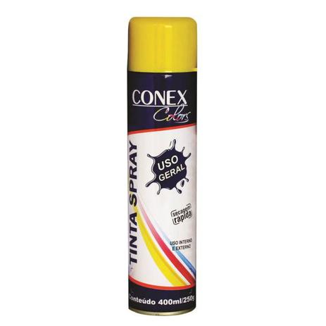 Tinta Spray Amarela 400ml Conex Colors - 6 Unidades Menor preço em Tinta Spray Amarela 400ml Conex Colors - 6 Unidades