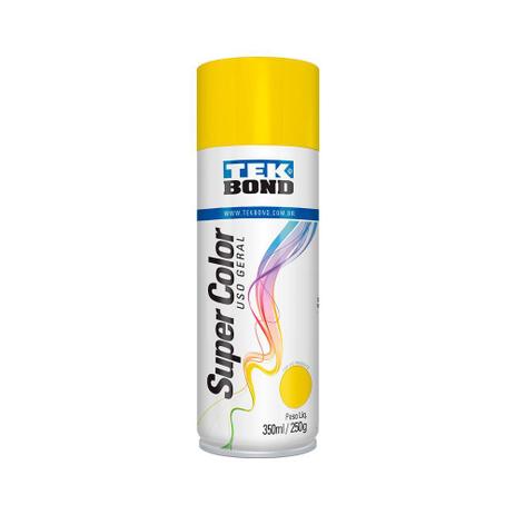 Tinta spray amarelo de uso geral 350 ml - Tekbond Menor preço em Tinta spray amarelo de uso geral 350 ml - Tekbond