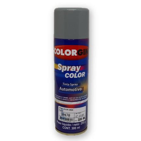 Tinta Spray Automotivo Cinza Placa 300ml Colorgin Menor preço em Tinta Spray Automotivo Cinza Placa 300ml Colorgin