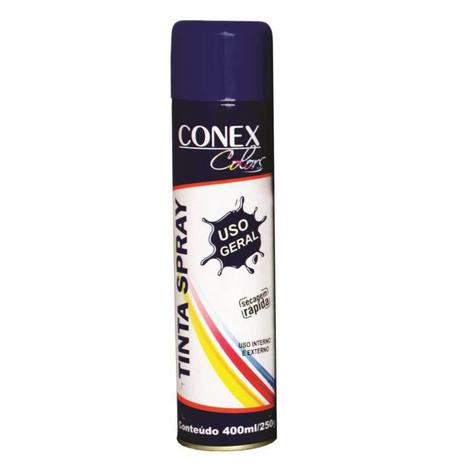 Tinta Spray Azul Escuro 400ml CONEX COLORS Menor preço em Tinta Spray Azul Escuro 400ml CONEX COLORS