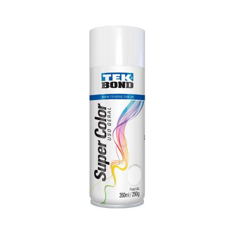 Tinta spray branco brilhante de uso geral 350 ml - Tekbond Menor preço em Tinta spray branco brilhante de uso geral 350 ml - Tekbond
