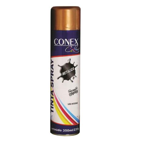 Tinta Spray Bronze Metálica 350ml CONEX COLORS Menor preço em Tinta Spray Bronze Metálica 350ml CONEX COLORS