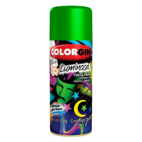 Tinta Spray Colorgin Luminosa 350ml Verde - 760 Menor preço em Tinta Spray Colorgin Luminosa 350ml Verde - 760