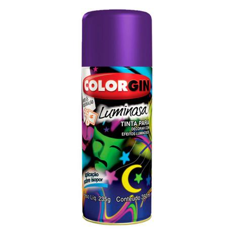 Tinta Spray Colorgin Luminosa 350ml Violeta - 761 Menor preço em Tinta Spray Colorgin Luminosa 350ml Violeta - 761