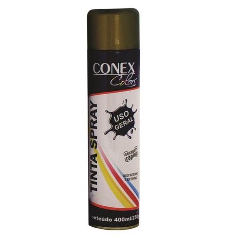 Tinta Spray Dourado 350ml Conex Colors - 6 Unidades Menor preço em Tinta Spray Dourado 350ml Conex Colors - 6 Unidades