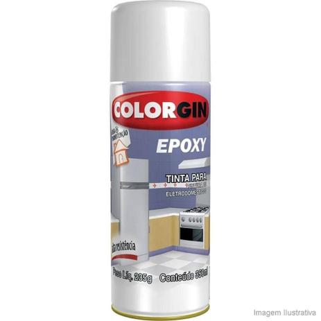 Tinta Spray Epoxi Branco Brilhante 350ml Colorgin 852 Menor preço em Tinta Spray Epoxi Branco Brilhante 350ml Colorgin 852