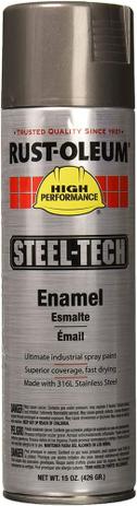 TINTA SPRAY ESMALTE INDUSTRIAL AÇO INOX 316L - RUST-OLEUM 425ml Menor preço em TINTA SPRAY ESMALTE INDUSTRIAL AÇO INOX 316L - RUST-OLEUM 425ml