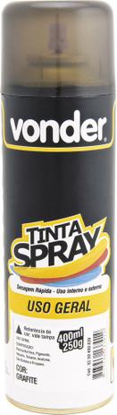 Tinta spray grafite 400ml/250g - Vonder Menor preço em Tinta spray grafite 400ml/250g - Vonder