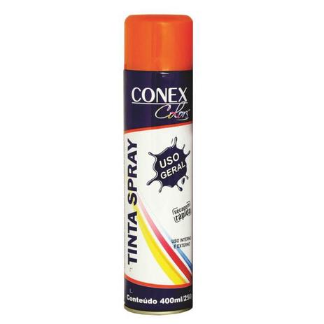 Tinta Spray Laranja 400ml CONEX COLORS - 6 Unidades Menor preço em Tinta Spray Laranja 400ml CONEX COLORS - 6 Unidades