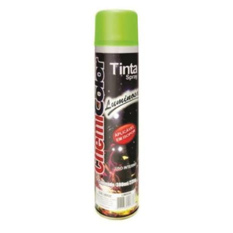 Tinta Spray Luminoso Verde 380ml Chemicolor - Baston chemi color Menor preço em Tinta Spray Luminoso Verde 380ml Chemicolor - Baston chemi color