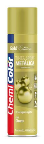 Tinta Spray Metalica Ouro Chemicolor 400ml Menor preço em Tinta Spray Metalica Ouro Chemicolor 400ml