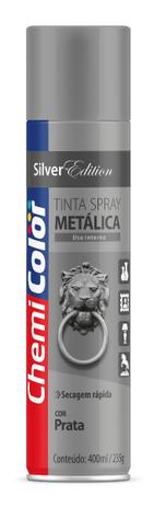 Tinta Spray Metalica Prata Chemicolor 400ml Menor preço em Tinta Spray Metalica Prata Chemicolor 400ml