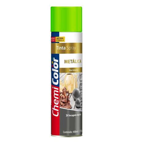 Tinta Spray Metálica Verde 400Ml Chemicolor Menor preço em Tinta Spray Metálica Verde 400Ml Chemicolor