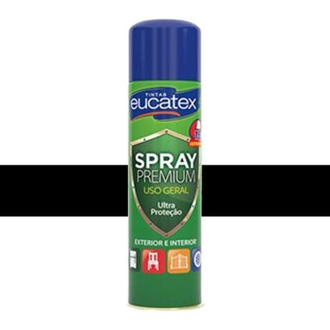 Tinta Spray Metalizado Cor Preto 400ml Eucatex Menor preço em Tinta Spray Metalizado Cor Preto 400ml Eucatex