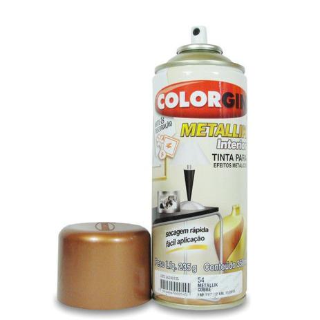 Tinta Spray Metallik Cobre 54 350ml Colorgin Menor preço em Tinta Spray Metallik Cobre 54 350ml Colorgin