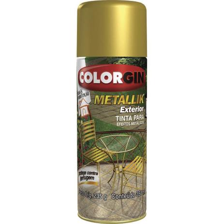 Tinta Spray Metallik Prato 350ml - Colorgin Menor preço em Tinta Spray Metallik Prato 350ml - Colorgin