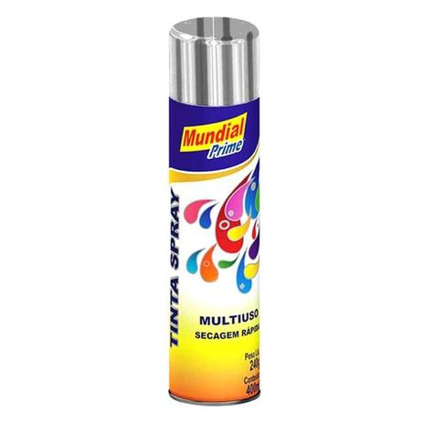 Tinta Spray Multiúso Cromada 400ml - Tomate Menor preço em Tinta Spray Multiúso Cromada 400ml - Tomate