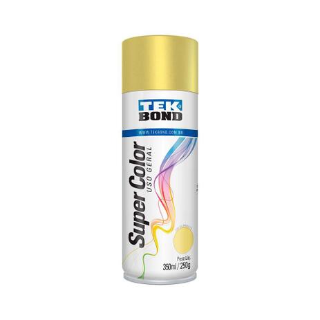 Tinta spray ouro metálico 350 ml - Tekbond Menor preço em Tinta spray ouro metálico 350 ml - Tekbond