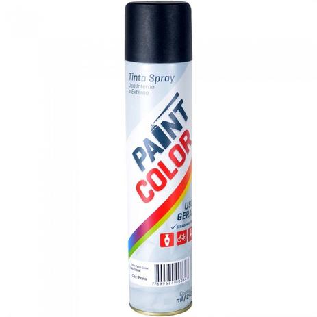 Tinta Spray Paintcolor Uso Geral Preto Brilhante 400ml Carro Menor preço em Tinta Spray Paintcolor Uso Geral Preto Brilhante 400ml Carro