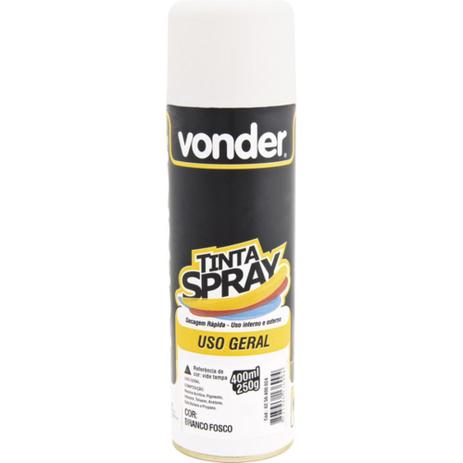 Tinta spray para uso geral branco fosco 400 ml - Vonder Menor preço em Tinta spray para uso geral branco fosco 400 ml - Vonder