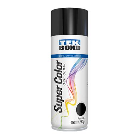 Tinta Spray Super Color Preto Brilhante Uso Geral 350ml - Tekbond Menor preço em Tinta Spray Super Color Preto Brilhante Uso Geral 350ml - Tekbond