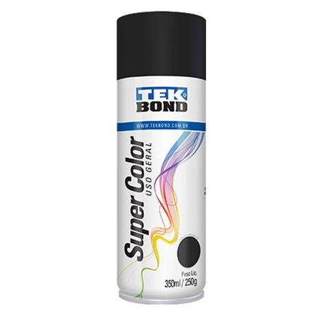 Tinta Spray Tekbond Uso Geral Preto Fosco 350ml Menor preço em Tinta Spray Tekbond Uso Geral Preto Fosco 350ml