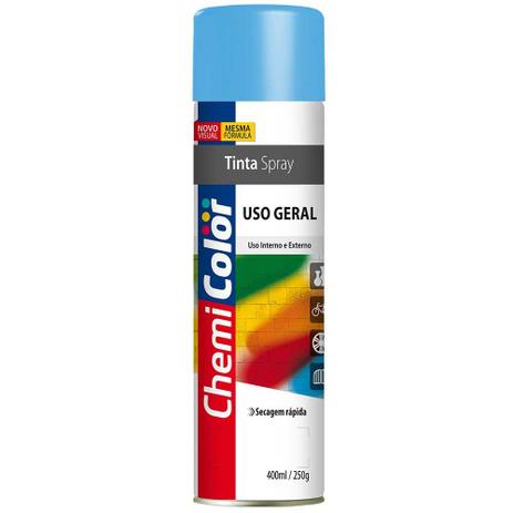 Tinta Spray Uso Geral Azul Claro 400Ml Chemicolor Menor preço em Tinta Spray Uso Geral Azul Claro 400Ml Chemicolor
