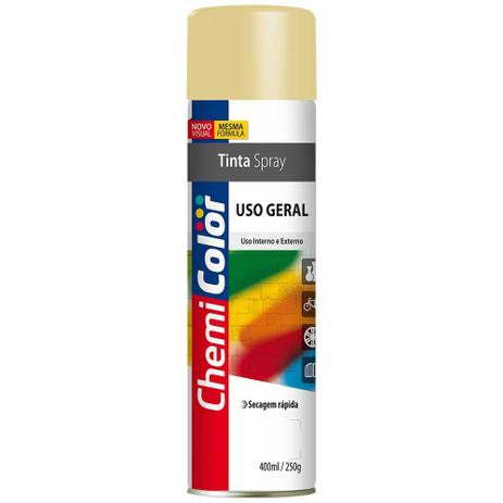 Tinta Spray Uso Geral Bege 400Ml Chemicolor Menor preço em Tinta Spray Uso Geral Bege 400Ml Chemicolor